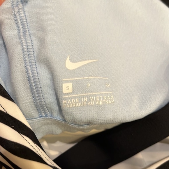 Nike Micro Stripe V Neck Tankini Top Swimwear Black - Picture 5 of 8